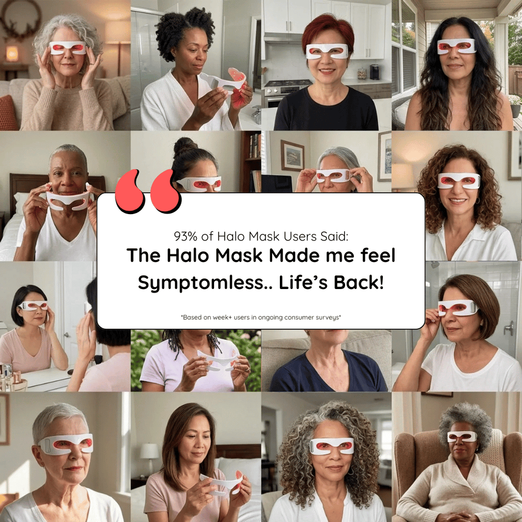 Red Light Therapy Eye Mask for Dry Eye Relief – Halo V2 – HallunaCo